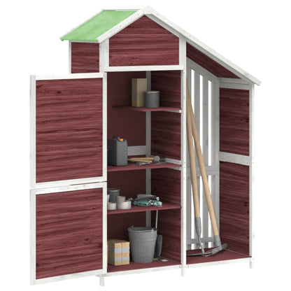 vidaXL Garden Tool Shed Mocha 120x53,5x170 cm Solid Wood Pine