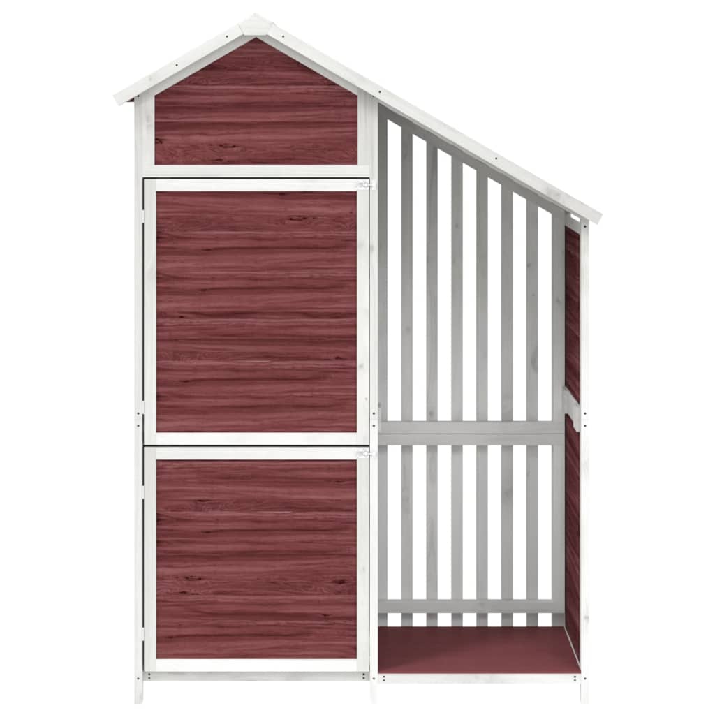 vidaXL Garden Tool Shed Mocha 120x53,5x170 cm Solid Wood Pine