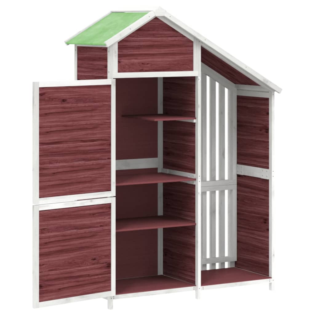 vidaXL Garden Tool Shed Mocha 120x53,5x170 cm Solid Wood Pine