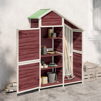 vidaXL Garden Tool Shed Mocha 120x53,5x170 cm Solid Wood Pine