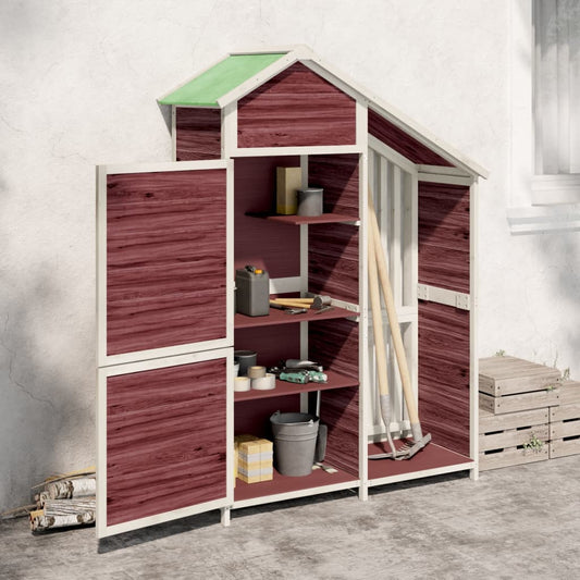 vidaXL Garden Tool Shed Mocha 120x53,5x170 cm Solid Wood Pine