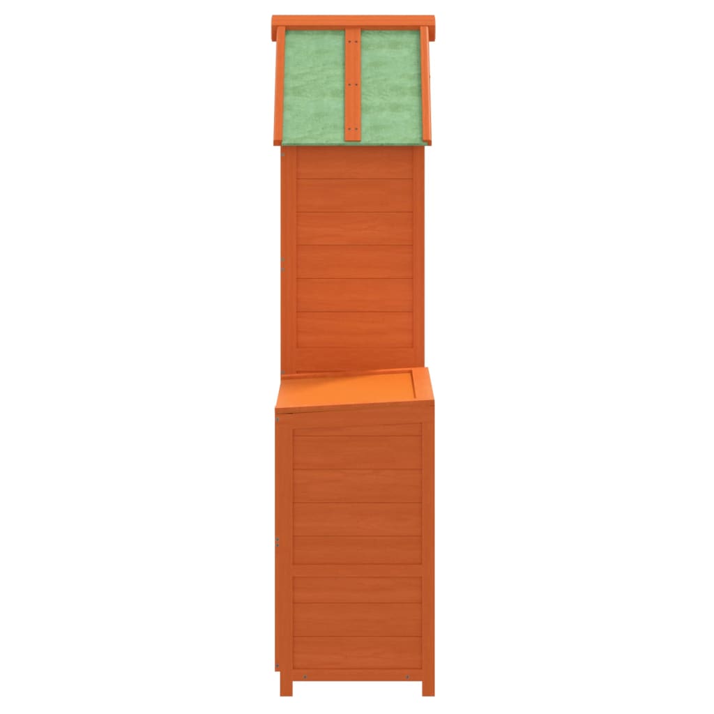 vidaXL 2 Piece Garden Tool Shed Set Brown Solid Wood Pine