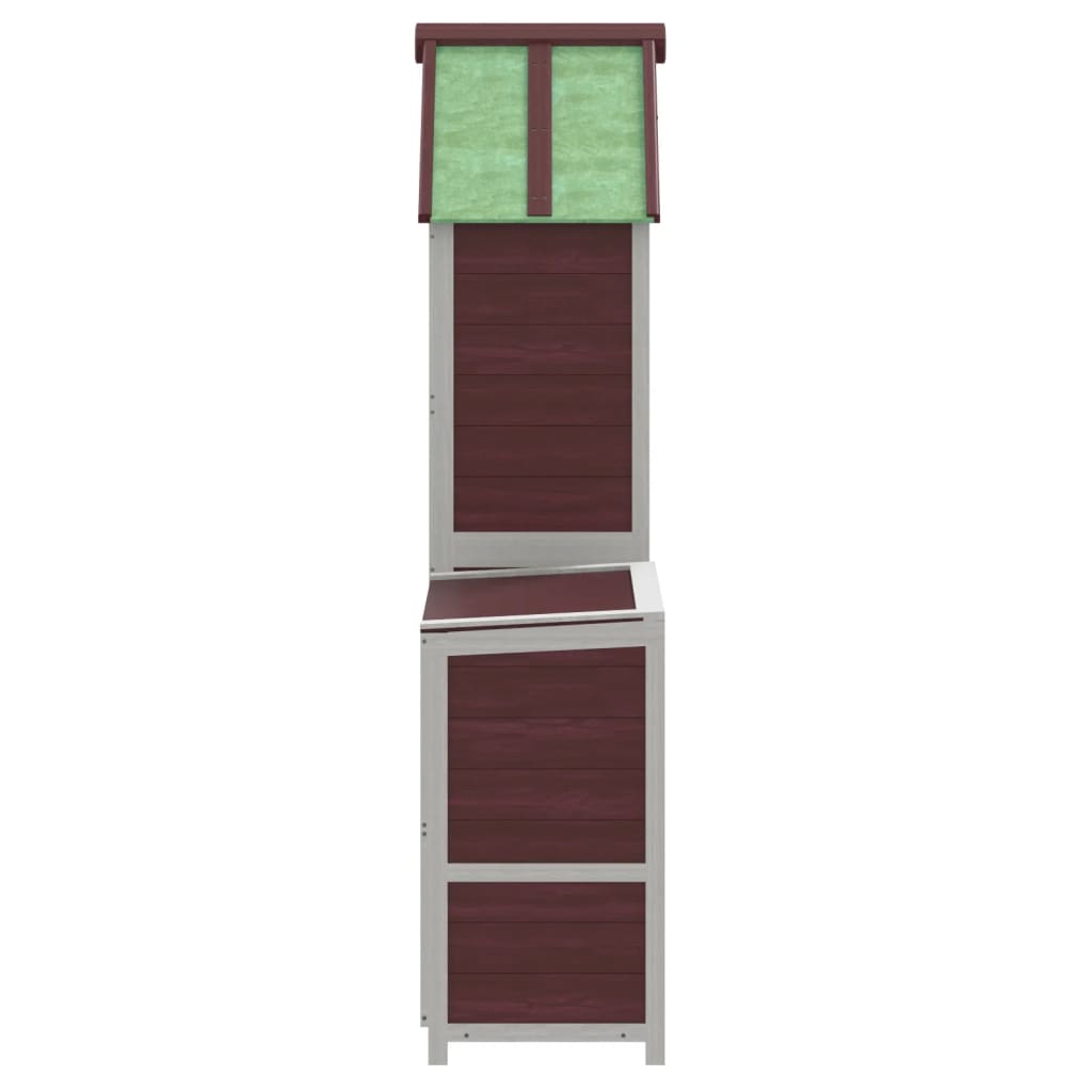 vidaXL 2 Piece Garden Tool Shed Set Mocha Solid Wood Pine