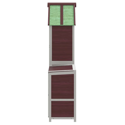 vidaXL 2 Piece Garden Tool Shed Set Mocha Solid Wood Pine
