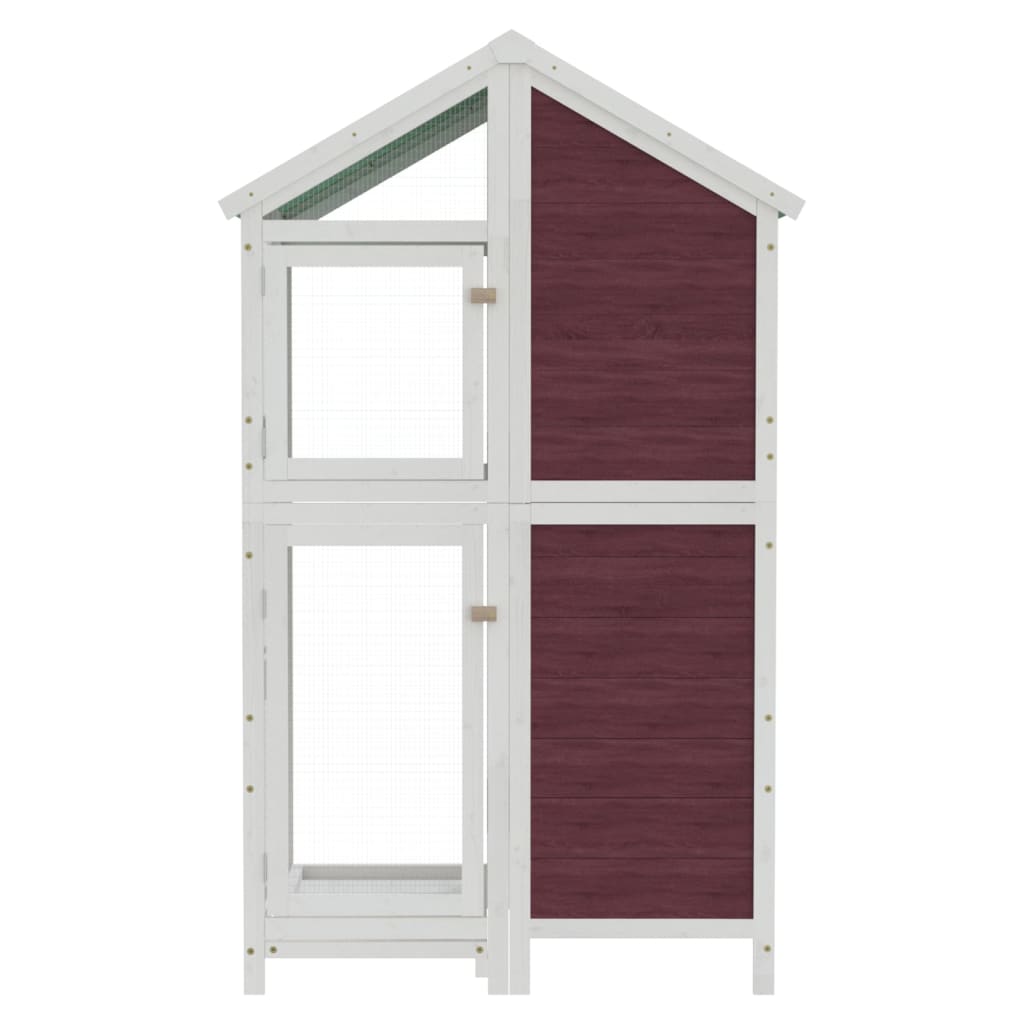 vidaXL Bird House Mocha 97x81x152 cm Solid Wood Pine