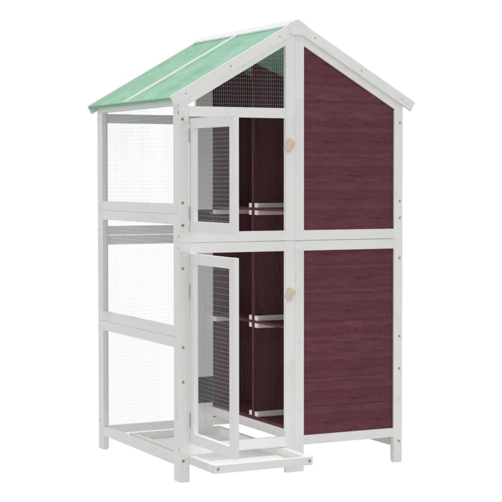 vidaXL Bird House Mocha 97x81x152 cm Solid Wood Pine
