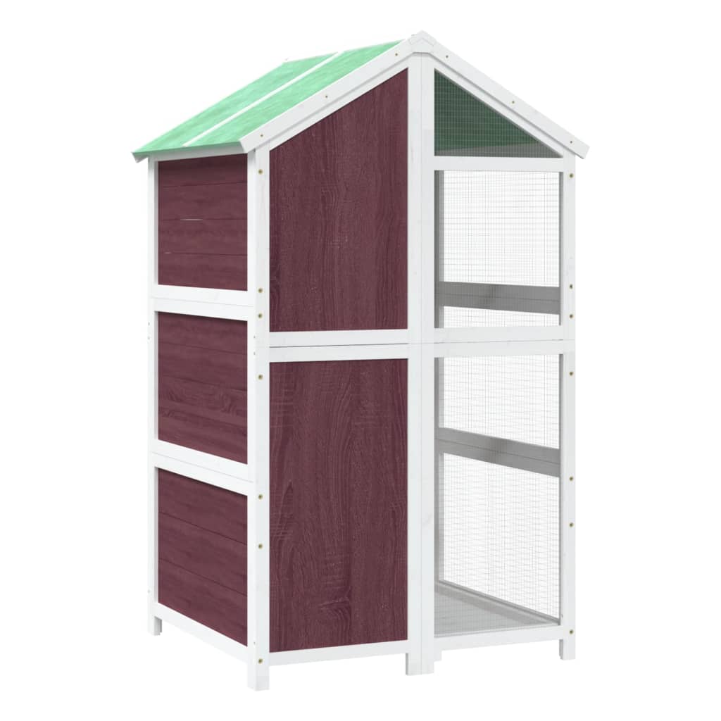 vidaXL Bird House Mocha 97x81x152 cm Solid Wood Pine