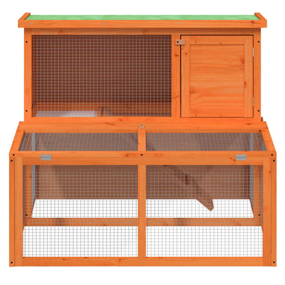 vidaXL Rabbit Hutch Brown 102x90x84,5 cm Solid Wood Pine