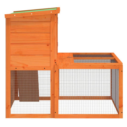 vidaXL Rabbit Hutch Brown 102x90x84,5 cm Solid Wood Pine