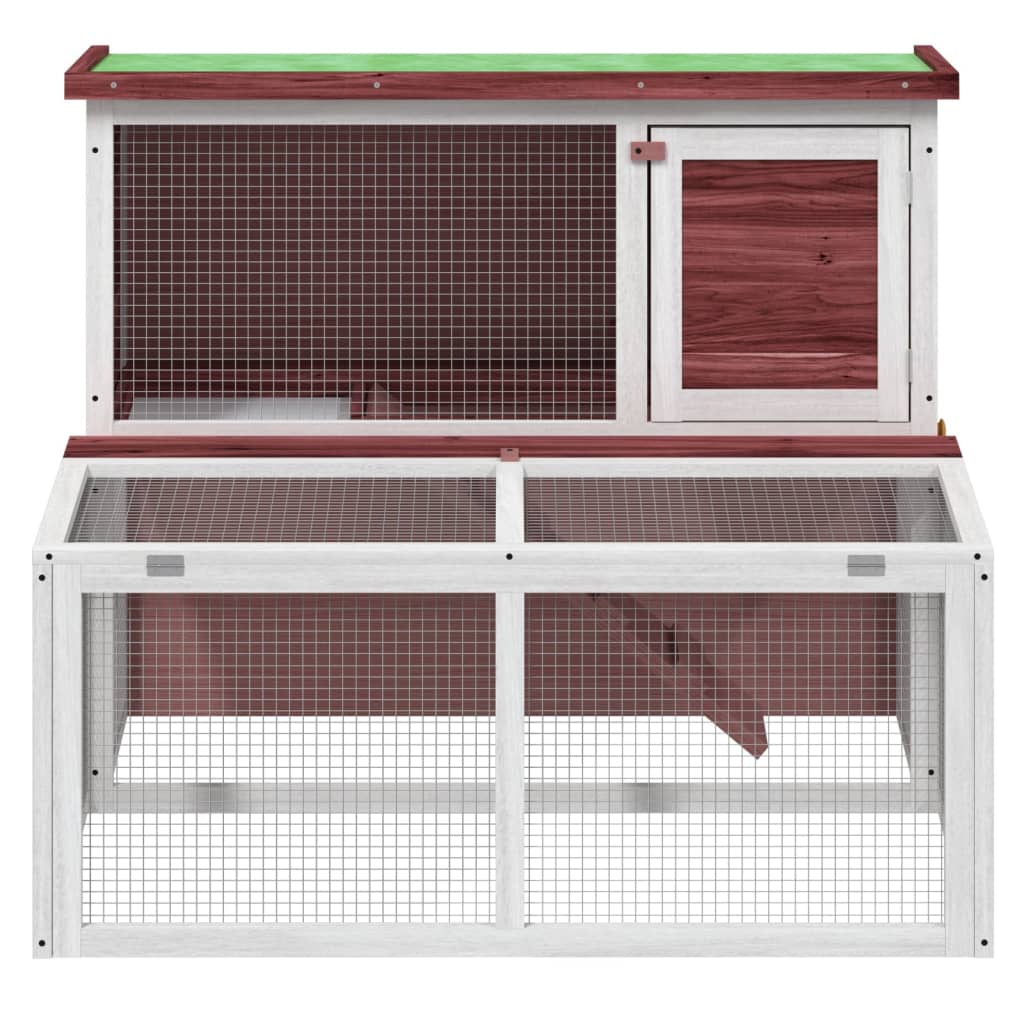 vidaXL Rabbit Hutch Mocha 102x90x84.5 cm Solid Wood Pine