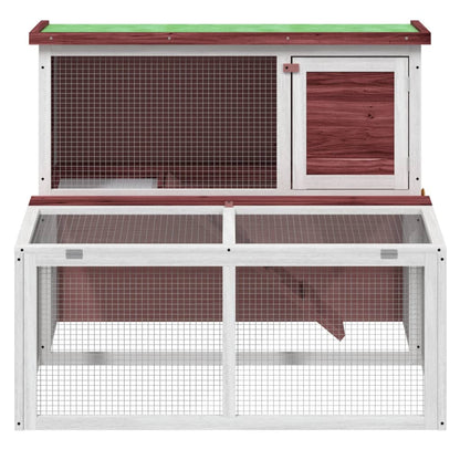vidaXL Rabbit Hutch Mocha 102x90x84.5 cm Solid Wood Pine