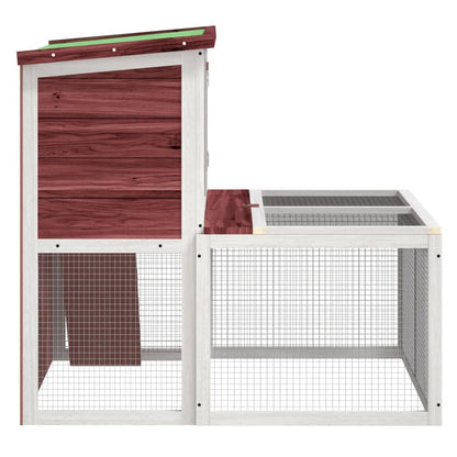 vidaXL Rabbit Hutch Mocha 102x90x84.5 cm Solid Wood Pine