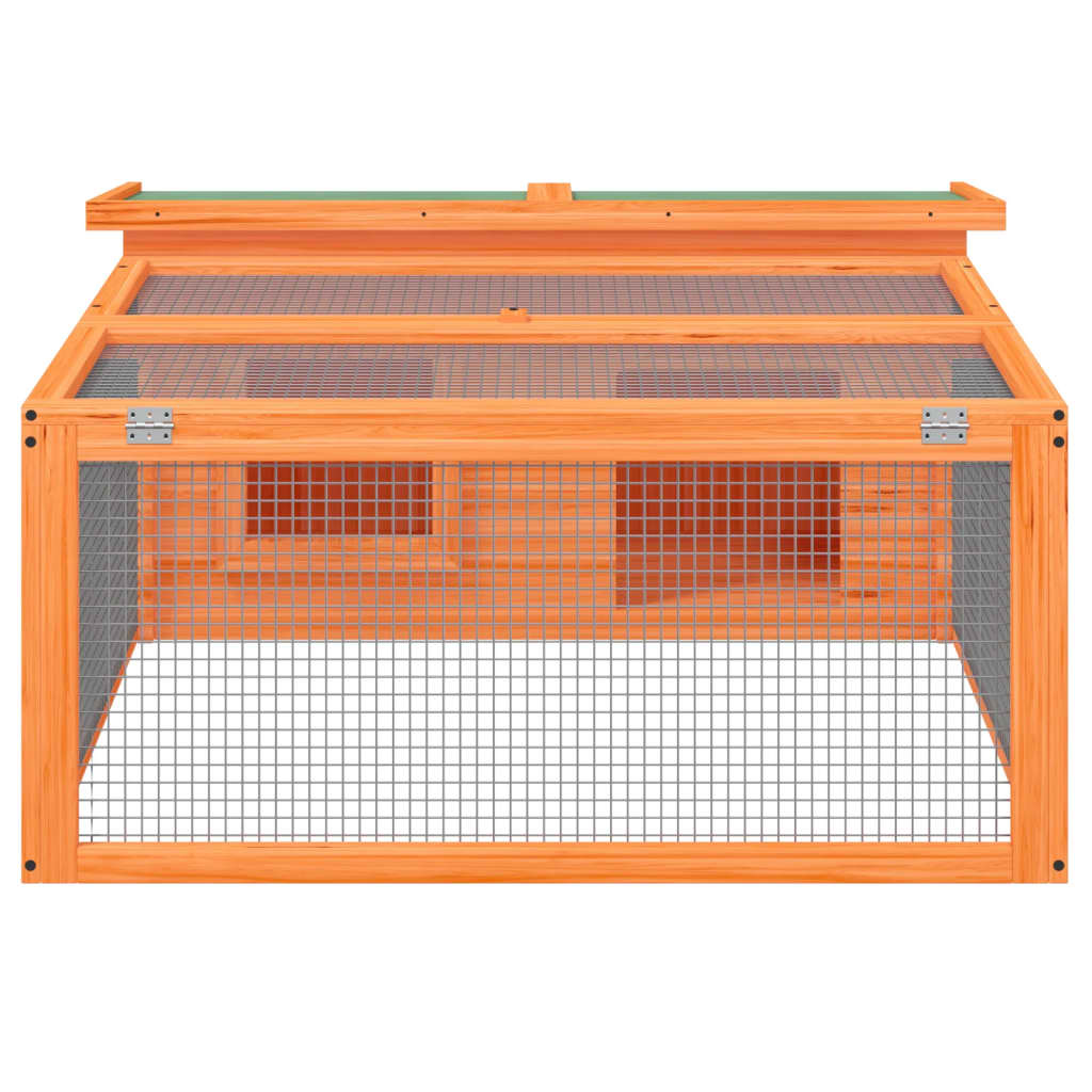 vidaXL Rabbit Hutch Brown 117.5x97x47.5 cm Solid Wood Pine