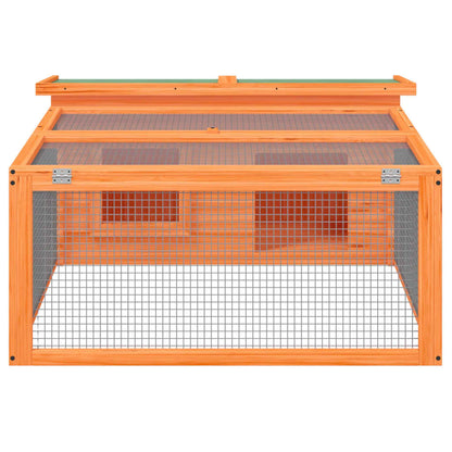 vidaXL Rabbit Hutch Brown 117.5x97x47.5 cm Solid Wood Pine