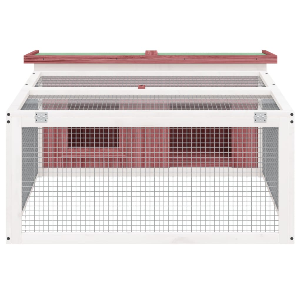 vidaXL Rabbit Hutch Mocha 117,5x97x47,5 cm Solid Wood Pine