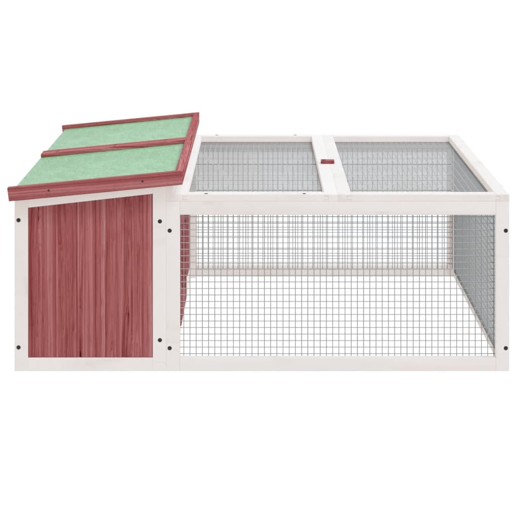 vidaXL Rabbit Hutch Mocha 117.5x97x47.5 cm Solid Wood Pine