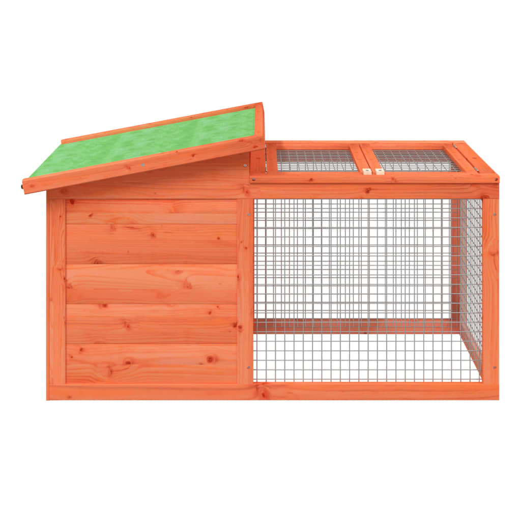 vidaXL Rabbit Hutch Brown 100,5x54x55 cm Solid Wood Pine