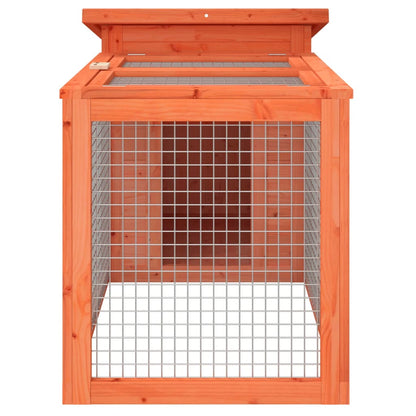 vidaXL Rabbit Hutch Brown 100.5x54x55 cm Solid Wood Pine