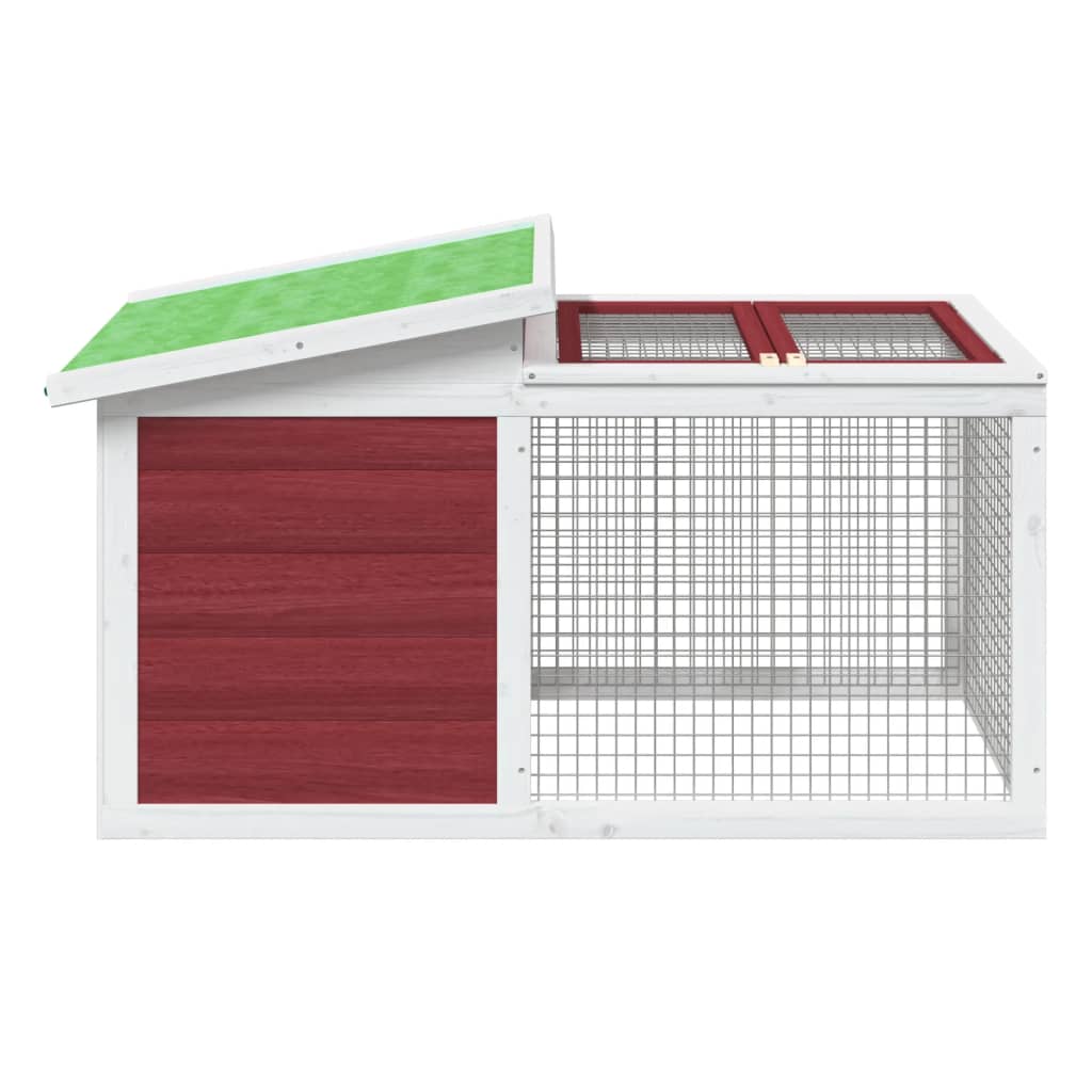 vidaXL Rabbit Hutch Mocha 100,5x54x55 cm Solid Wood Pine