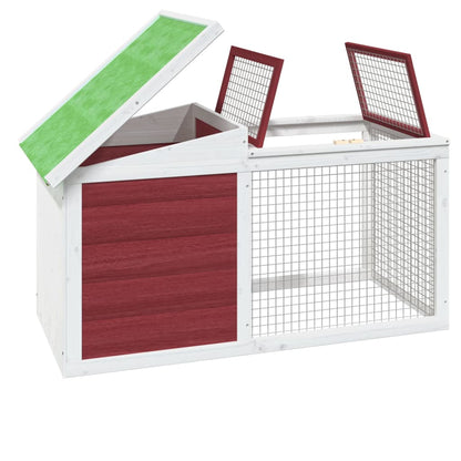 vidaXL Rabbit Hutch Mocha 100,5x54x55 cm Solid Wood Pine