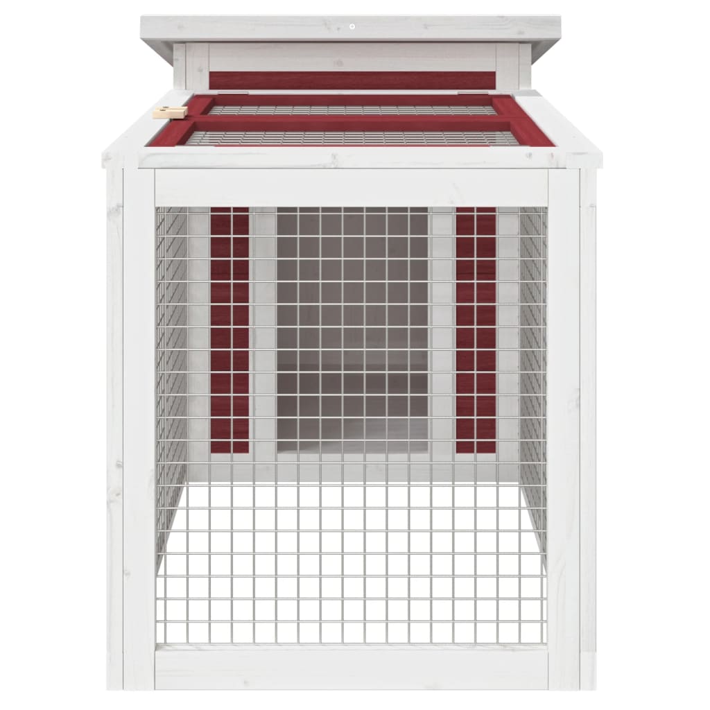 vidaXL Rabbit Hutch Mocha 100,5x54x55 cm Solid Wood Pine