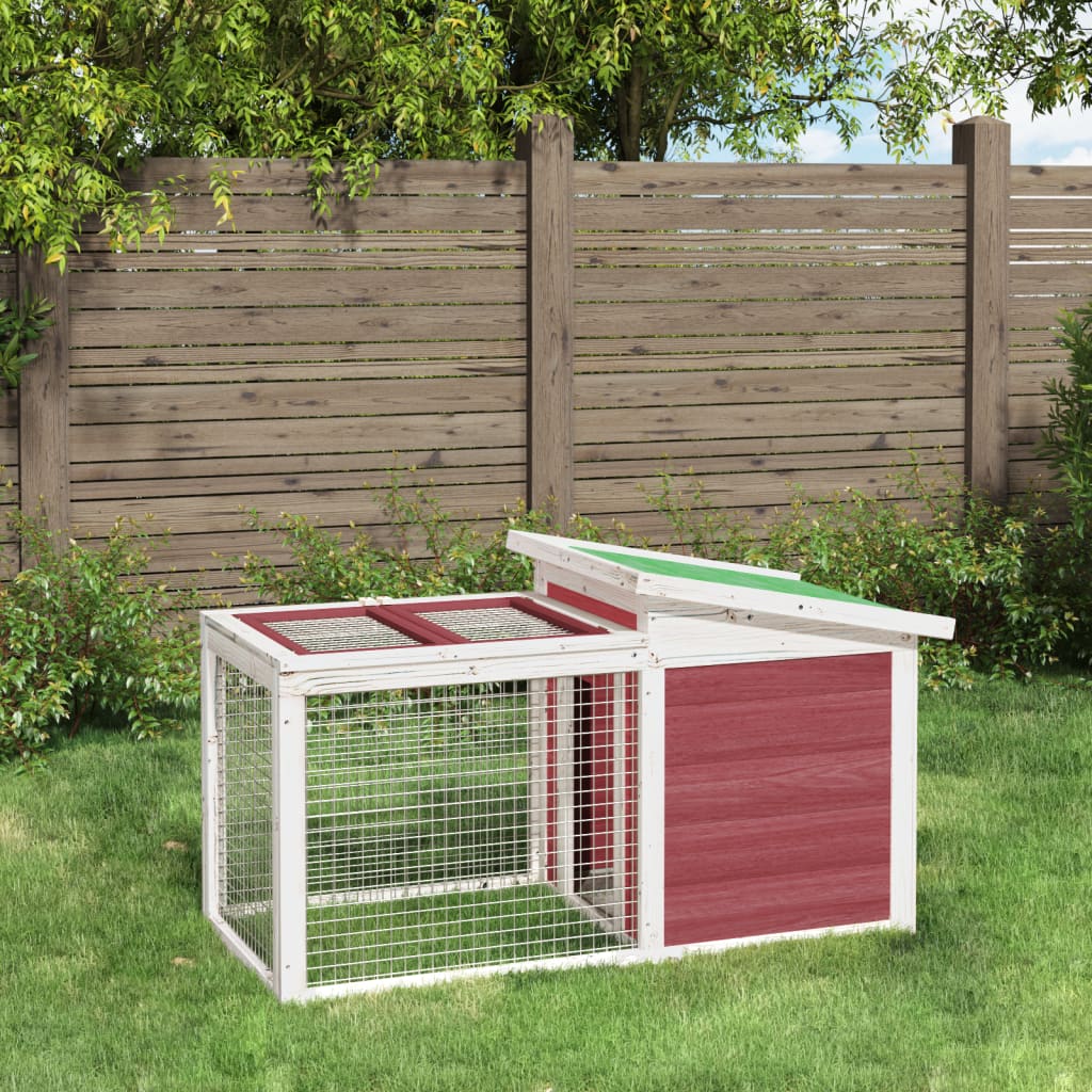 vidaXL Rabbit Hutch Mocha 100,5x54x55 cm Solid Wood Pine