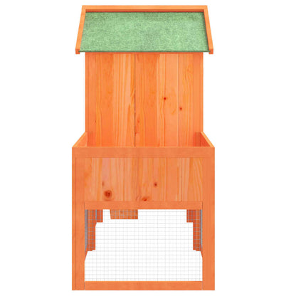 vidaXL Rabbit Hutch Brown 170x63x113 cm Solid Wood Pine