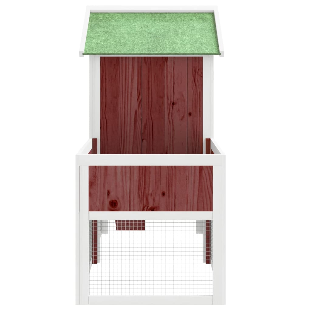 vidaXL Rabbit Hutch Mocha 170x63x113 cm Solid Wood Pine