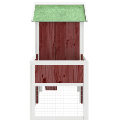 vidaXL Rabbit Hutch Mocha 170x63x113 cm Solid Wood Pine