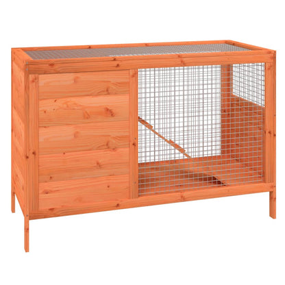 vidaXL Rabbit Hutch Brown 103x44x69,5 cm Solid Wood Pine