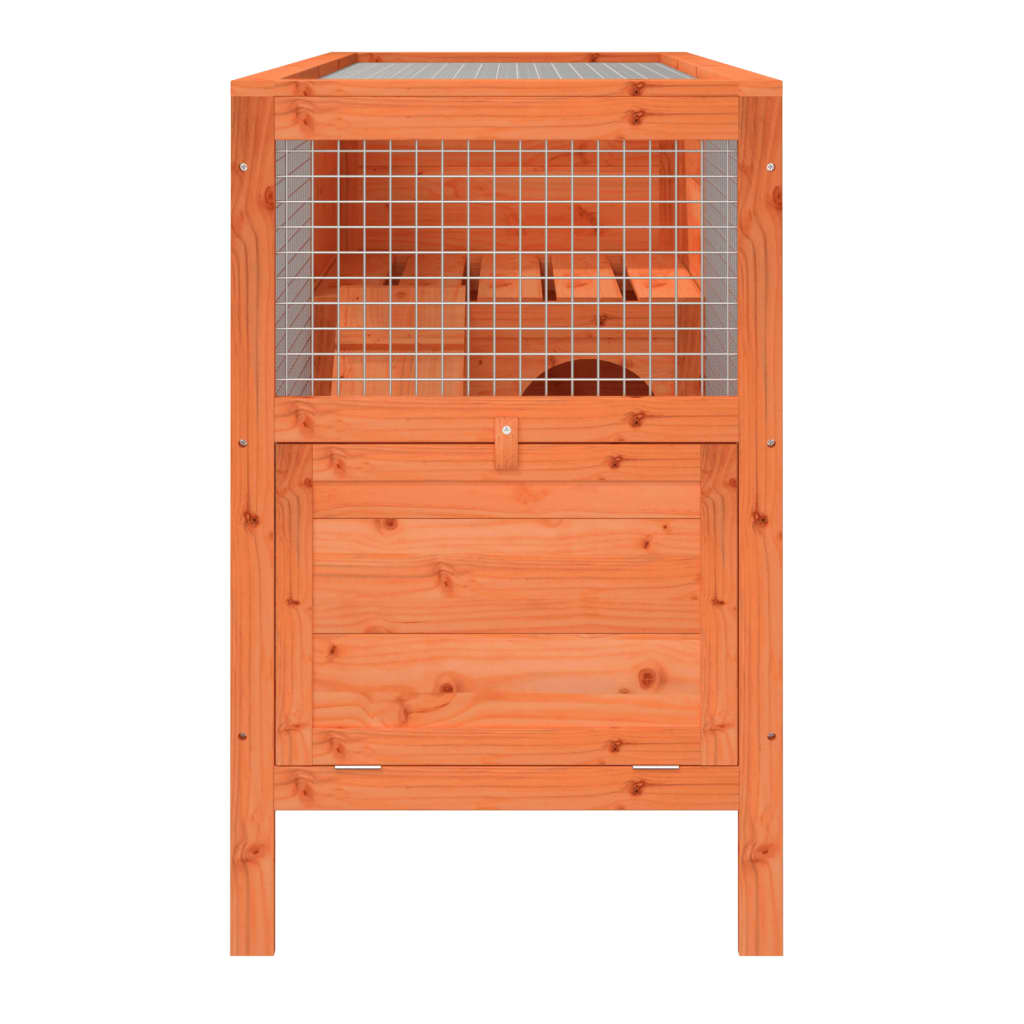 vidaXL Rabbit Hutch Brown 103x44x69,5 cm Solid Wood Pine