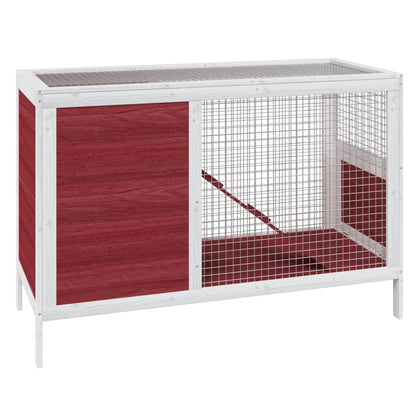 vidaXL Rabbit Hutch Mocha 103x44x69.5 cm Solid Wood Pine