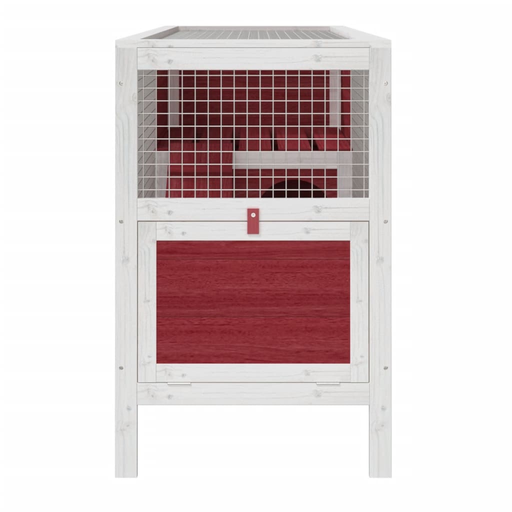 vidaXL Rabbit Hutch Mocha 103x44x69.5 cm Solid Wood Pine