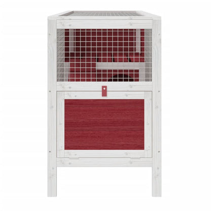 vidaXL Rabbit Hutch Mocha 103x44x69,5 cm Solid Wood Pine
