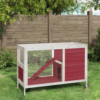 vidaXL Rabbit Hutch Mocha 103x44x69,5 cm Solid Wood Pine