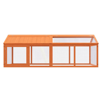 vidaXL Run Box Brown 200x112.5x74 cm Solid Wood Pine