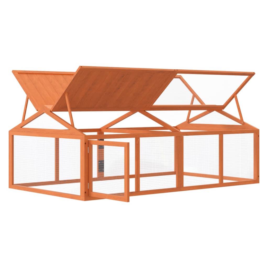 vidaXL Run Box Brown 200x112.5x74 cm Solid Wood Pine