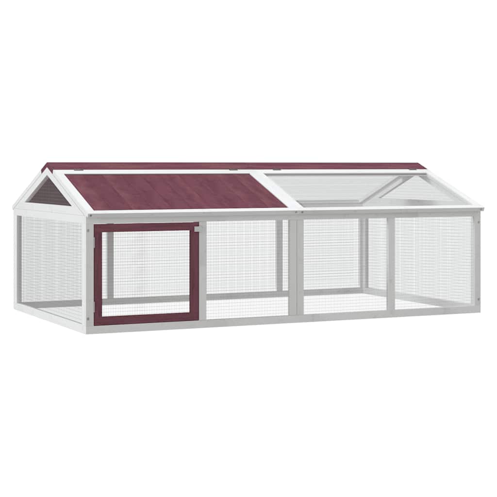 vidaXL Run Box Mocha 200x112,5x74 cm Solid Wood Pine