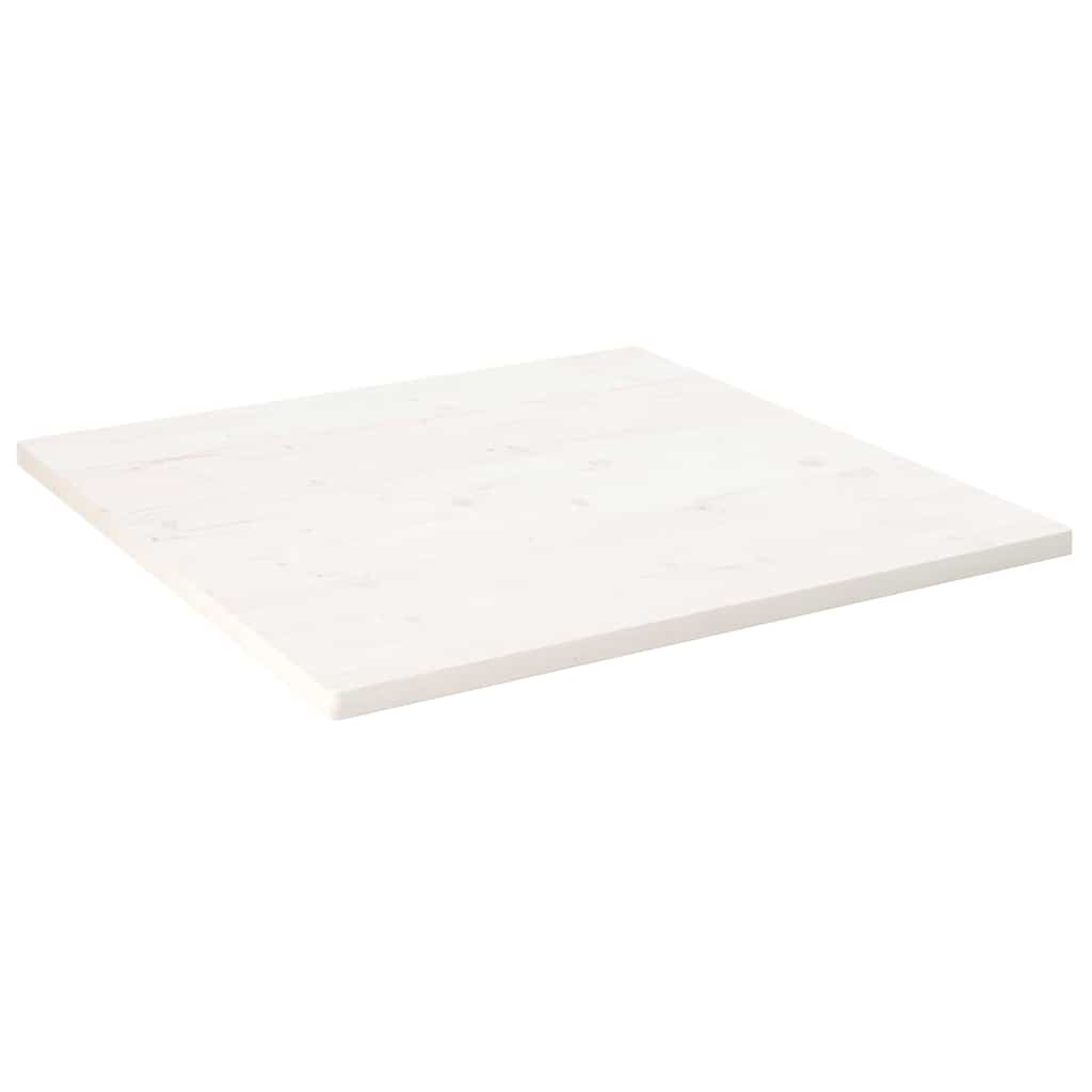 vidaXL Table Top White 70x70x2.5 cm Solid Wood Pine Square