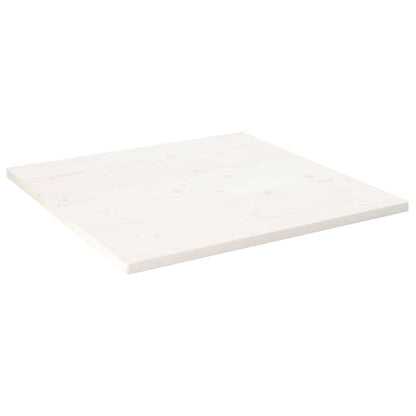 vidaXL Table Top White 70x70x2.5 cm Solid Wood Pine Square