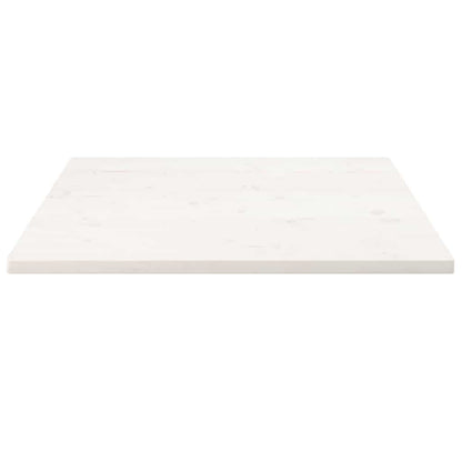 vidaXL Table Top | White | Solid pine wood | 80x80 cm | Rounded corners surface