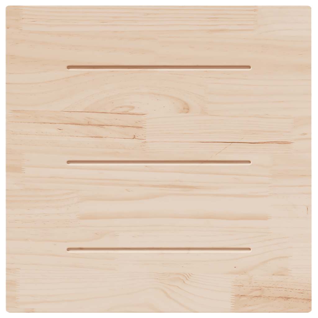 vidaXL Table Top | White | Solid pine wood | 80x80 cm | Rounded corners surface