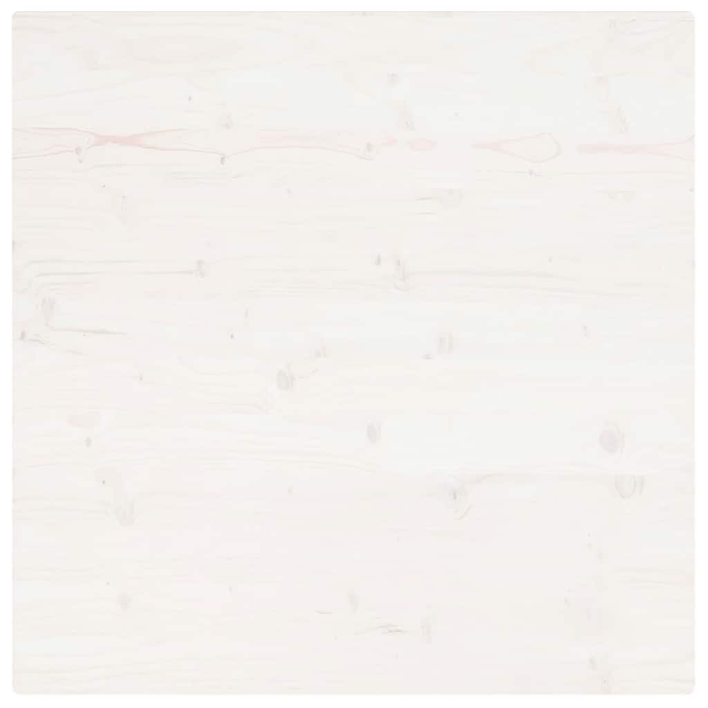 vidaXL Table Top | White | Solid pine wood | 80x80 cm | Rounded corners surface