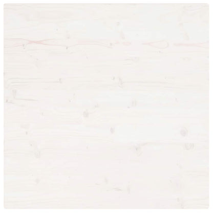 vidaXL Table Top | White | Solid pine wood | 80x80 cm | Rounded corners surface