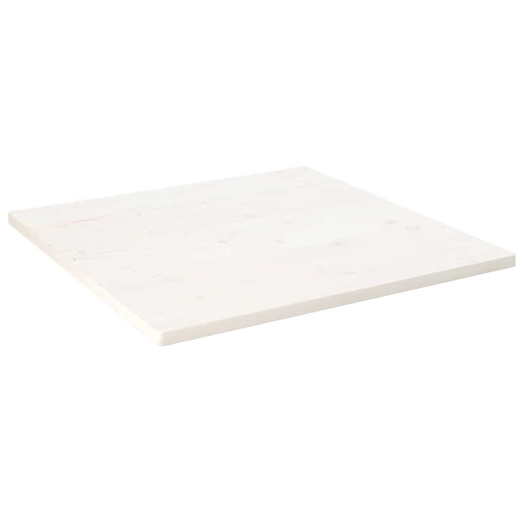 vidaXL Table Top | White | Solid pine wood | 90 cm x 90 cm