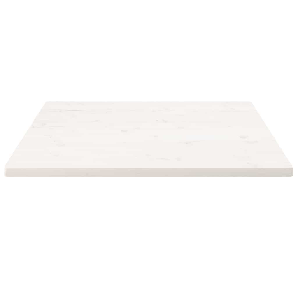 vidaXL Table Top | White | Solid pine wood | 90 cm x 90 cm