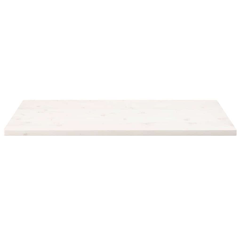 vidaXL Table Top White 100x50x2.5 cm Solid Wood Pine Rectangular