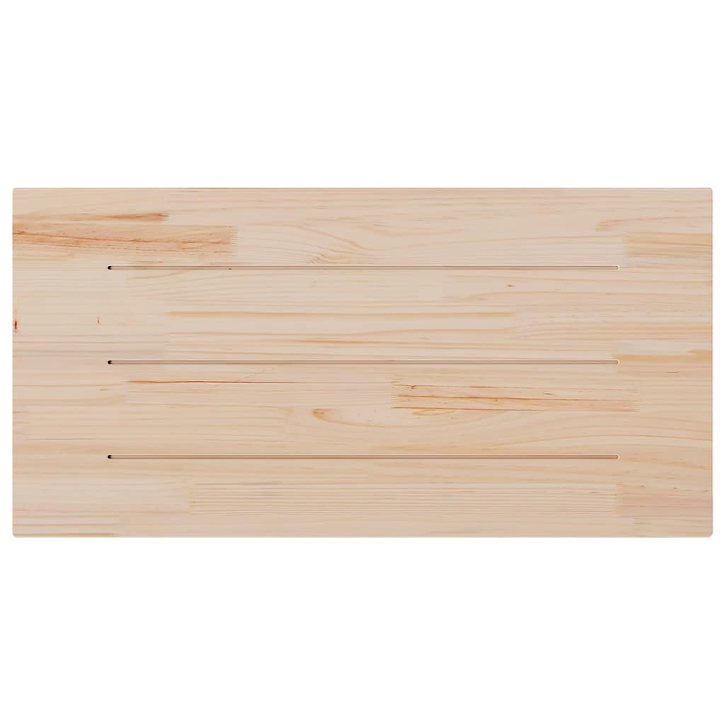 vidaXL Table Top White 100x50x2.5 cm Solid Wood Pine Rectangular