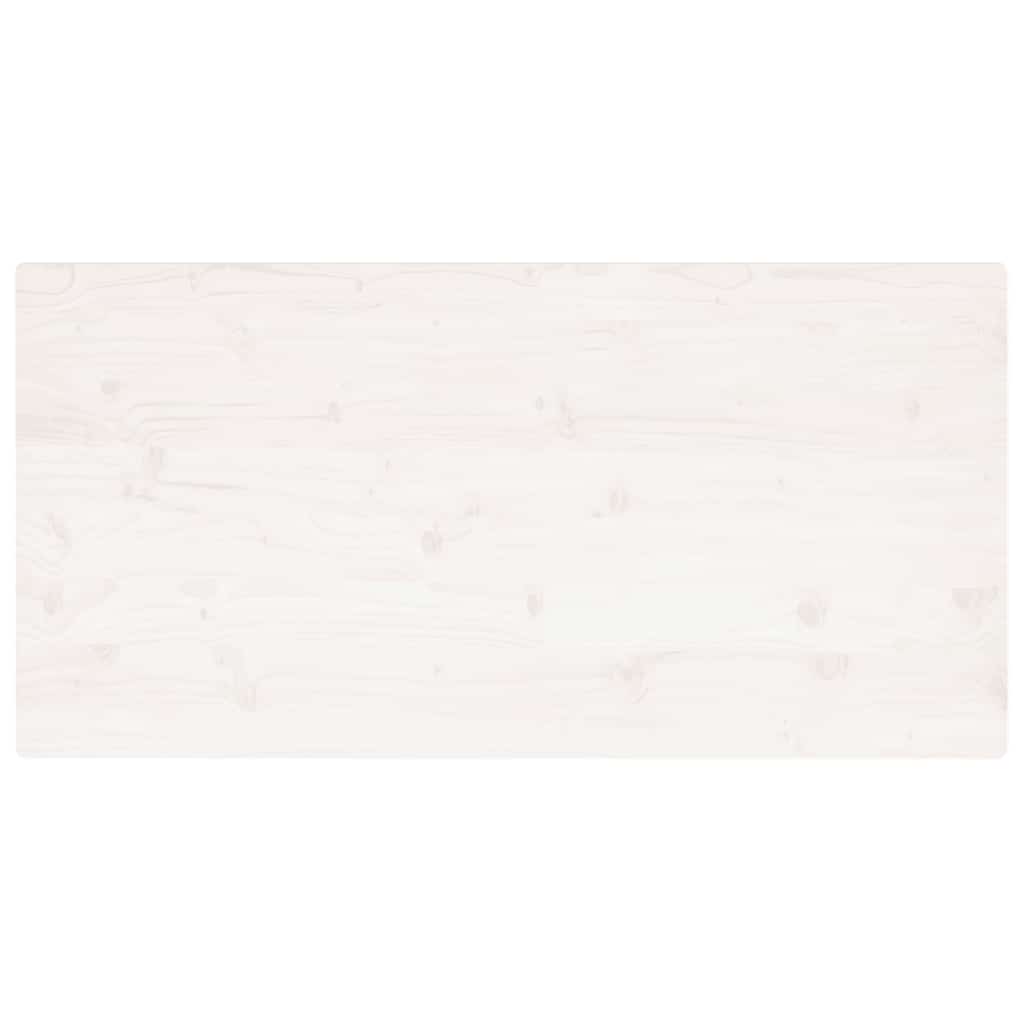 vidaXL Table Top White 100x50x2.5 cm Solid Wood Pine Rectangular