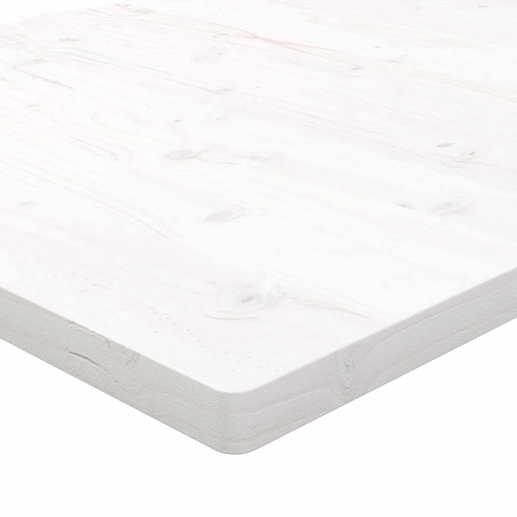 vidaXL Table Top White 100x50x2.5 cm Solid Wood Pine Rectangular